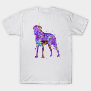 Curly Coated Retriever Dog Watercolor Painting T-Shirt